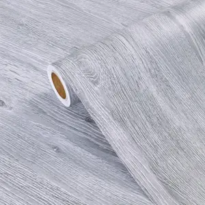 Self-Adhesive Wood Grain Wallpaper, Decorative Wallpaper, Waterproof PVC Material, Easy Peel & Stick Design, Ideal for Kitchen Tables Doors Shelves Drawers