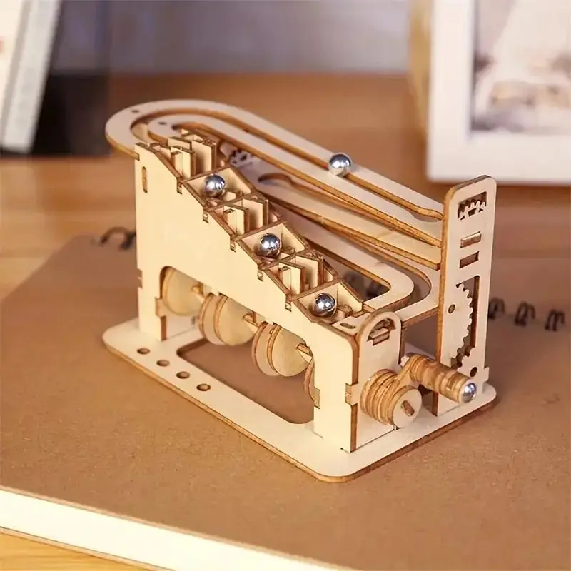 Wooden Roller Coaster Track Model Kit, 3D Puzzle Assembly, Diy Building Model, Creative Building Set, Creative Imagination Development, Perfect Gift for Teens & Hobbyists