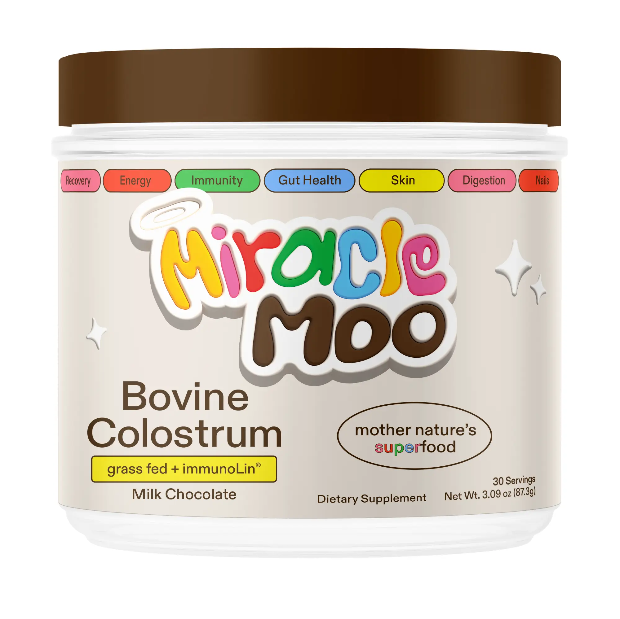 Miracle Moo Colostrum Powder | Chocolate & Orange Flavors | Grass-fed Colostrum...