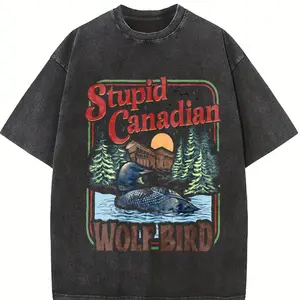 Stupid Canadian Wolf Bird Shirt, Heated Rivalry Inspired Shirt, Team Hollanov Tee, Hockey Fan TShirt