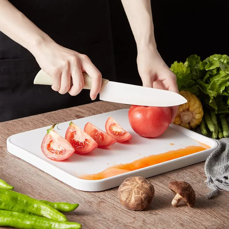 Double-Sided Non-Slip Cutting Board – Antibacterial Plastic Chopping Board
