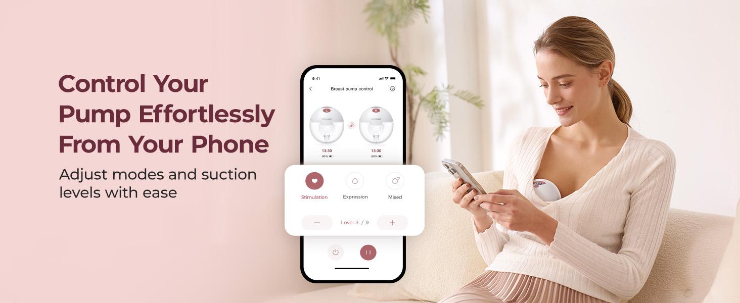 Momcozy KleanPal Pro Baby Bottle Washer BS03 & Momcozy Breast Pump Hands Free M5 Cozy Red 2 Count