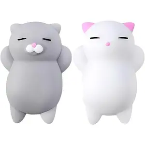 Nutty Toys Squishy Cat Set - 2" Soft Silicone Kawaii Kitties, Top Stress Relief Toy 2026, Unique Kids & Adults Egg Filler Gift Idea, Best Teenage Girl, Teen Boy & Tween Easter Basket Stuffers Present