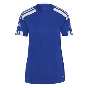 adidas Womens Squadra 21 Crew Neck Short Sleeve Jersey Soccer Cleats  - Blue