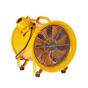 VEVOR Portable Ventilator,  , 12" Heavy Duty Cylinder Fan, 550W Strong Shop Exhaust Fan 2500CFM, 9.8ft Power Cord (No charging head), Industrial Utility Blower for Sucking Dust, Smoke Home/Workplace