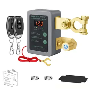 Remote Battery Disconnect Switch Kill Switch Disconnect Switch Theft Battery Kill & Cut LED Voltage Display 12v 260A with Remote Control for RV ATV Truck Boats