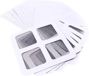 Self-Adhesive Mesh Stickers for Window Screen Repair & Bathroom Drain Hair Catcher 10 pcs Quick Installation Durable Construction Multi-Purpose Use