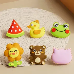 Handmade Sewing Fun Kit, 6pcs DIY Embroidery Patches, Beginner Craft Supplies, Frog Sunflower Fruit Designs, Birthday Gift Set