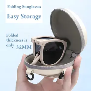 Summer Trendy Modern Styling  Foldable Sunglasses His and Hers Gifts Fall Outdoor Sun Protection Sunglasses for Women Travel Essentials Back To School Summer Sunglasses Girlfriend Gifts
