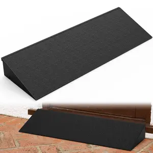 Nilight 2.4Inch Rise Threshold Ramp for Doorways, 19.7Inch Wide Low Profile Rubber Smooth Access Door Ramp for Doorway, Curb, Home Steps, Bathroom fathersdaygift
