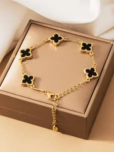Elegant Lucky Four-Leaf Clover Bracelet for Women, Perfect Summer Accessory, Ideal Gift for Friends, Daily Wear Jewelry, Jewelry Gifts