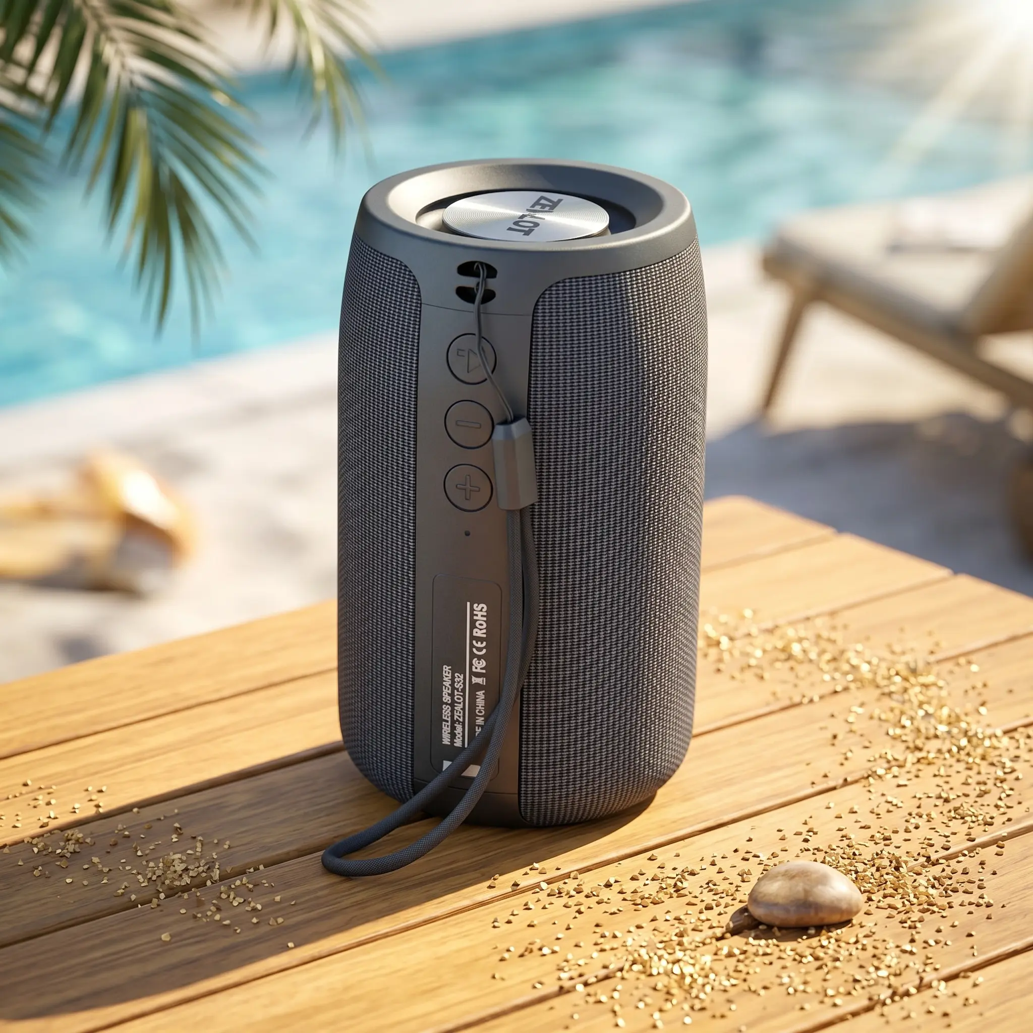 ZEALOTs Mini Bluetooth Speaker – 18W Maximum power Loud Sound  IPX5 Waterproof | AUX / TF / USB | Ideal Gift for Men & Kids Portable