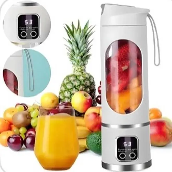 2-in-1 Portable Compact Plastic Mini Juicer Blender - Space-Saving Ice Crushing Smoothie Maker