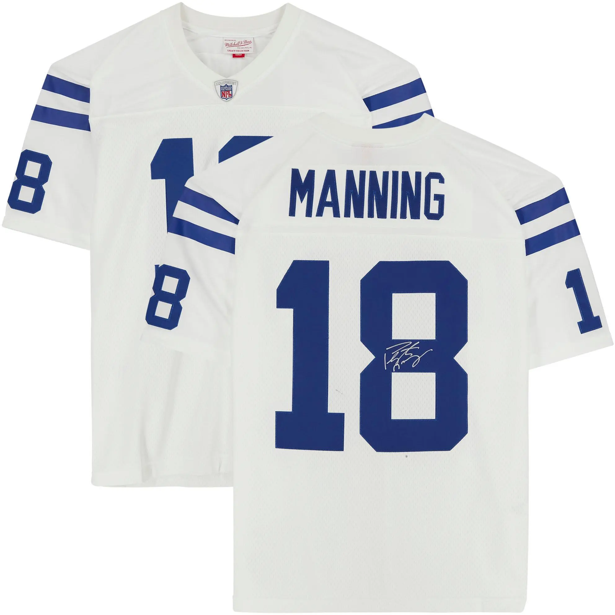 Peyton Manning Indianapolis Colts Autographed Mitchell & Ness White Replica Jersey - Fanatics Authentic Certified
