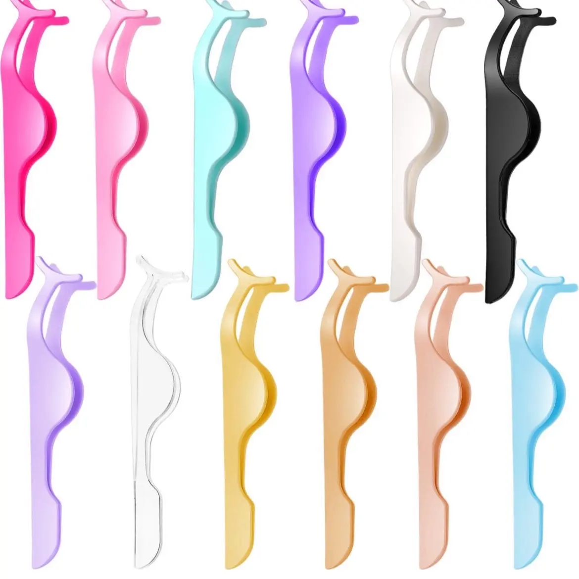 Plastic Eyelashes Extension Tweezers