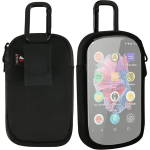 MP3 & MP4 Player Carry Case Bag with Clear Window, Travel Carrying Case for 4" Touch Screen MP3 MP4 Music Player Storage Bag with Inner Pocket for Earphones, USB Cable, Memory Card (Black)