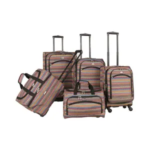 American Flyer Gold Coast 5-Piece Spinner Luggage Set