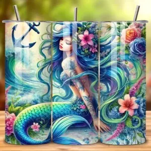 Mermaid | 20oz Skinny sublimation tumbler transfer print out (TRANSFER ONLY, NOT A FINISHED TUMBLER)