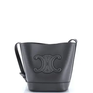 Pre-owned Celine material Bucket Bags Cuir Triomphe Bucket Bag Leather Small by Rebag