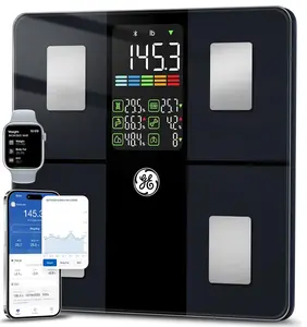 Smart Body Weight Scale with Body Fat BMI Muscle Mass Bluetooth Digital Bathroom Scale with 14 Body Composition Metrics Large Display Fitness App Sync Accurate Weighing up to 400 lbs