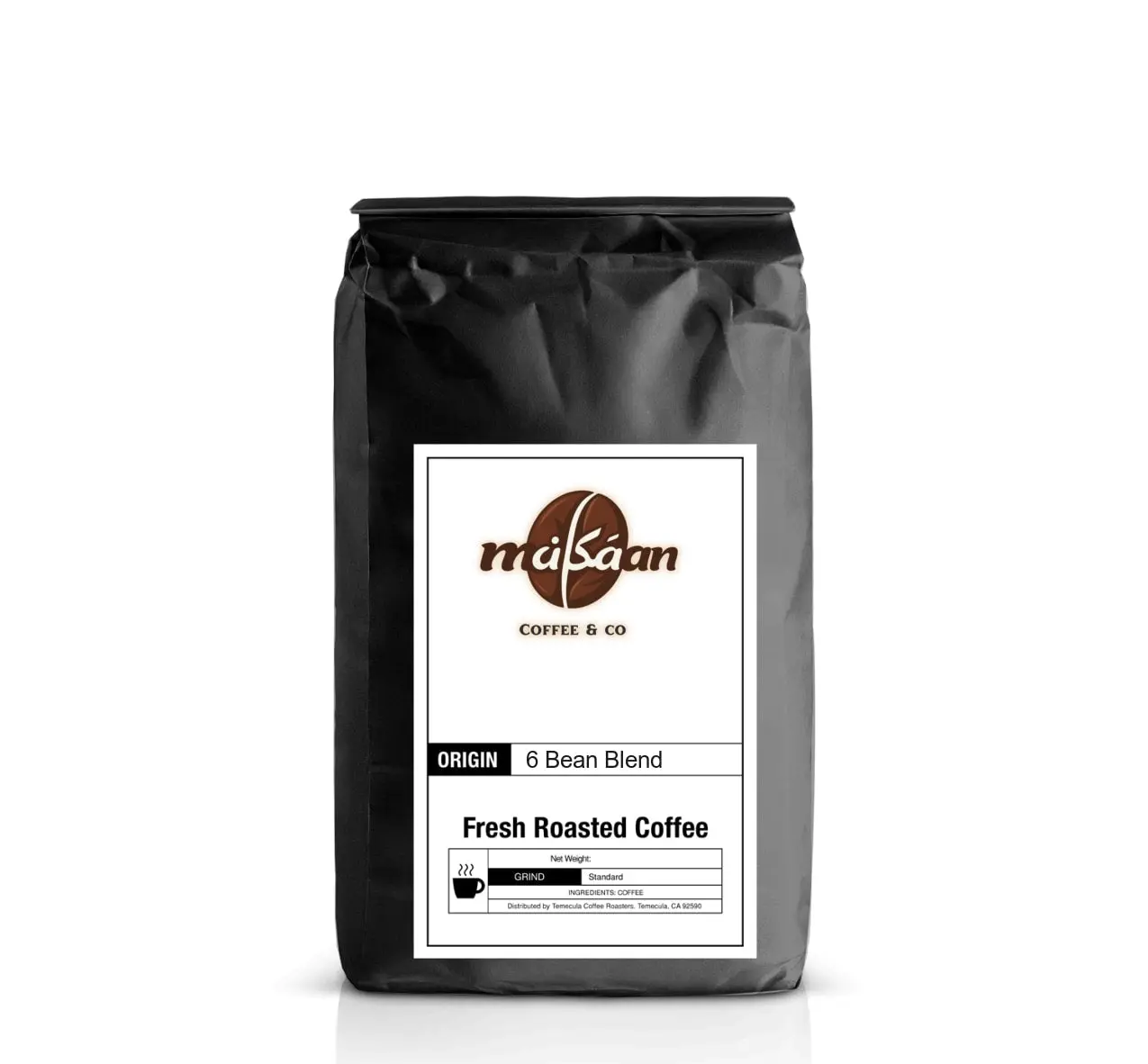 6 Bean Blend Coffee | Rich Multi-Origin Medium-Dark Roast | Fresh Roasted Whole Bean & Ground