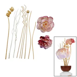 Diffusion Flower with Reed Sticks Set, Reed Diffusion Stick, Home Decoration Bouquet Set, Elegant Floral Arrangement for Living Spaces