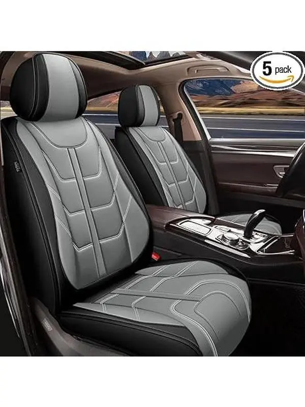 For Chevrolet Trax 2024-2026Car Seat Covers Full Set: Premium Leather Automotive Seat Cover with Airbag Compatible Waterproof (5 Seats, Black,Grey,Redline）Vehicle interior accessories Universal