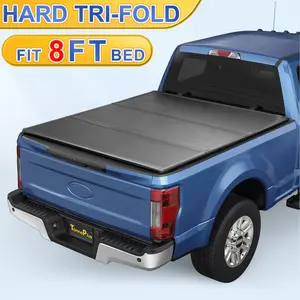 TonnePlus FRP Hard Tri-Fold Truck Bed Tonneau Cover Compatible with 1999-2026 Ford F250 F350 SuperDuty ; Lightning | 8FT 8' 2" (98") Bed |