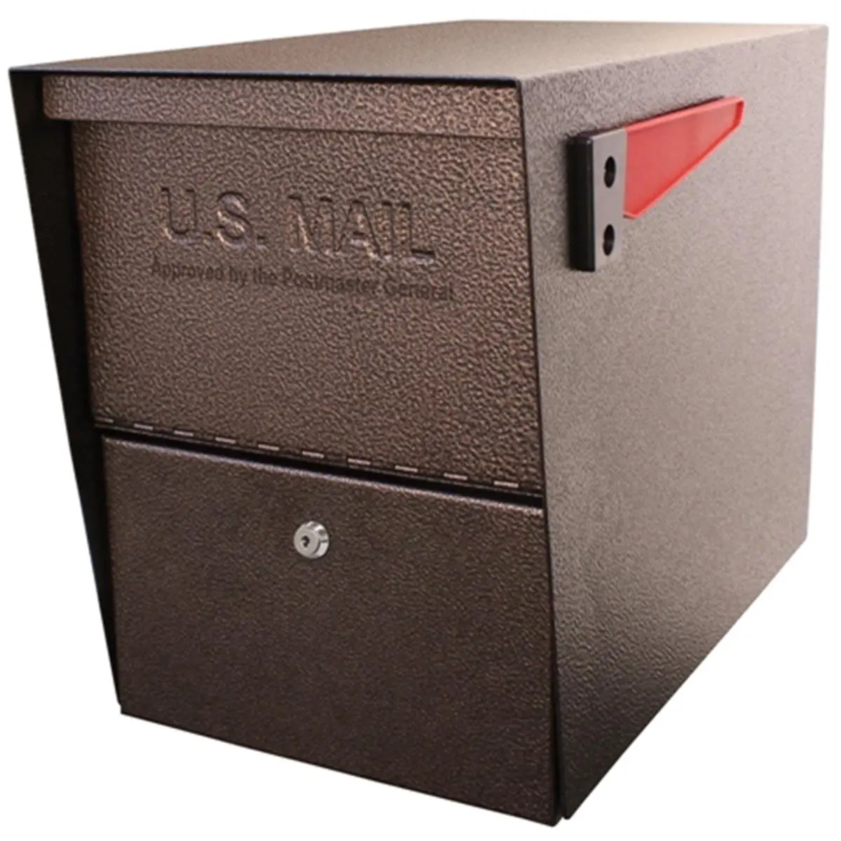 212 MAIN Package Master Security Mailbox with Adjustable Door Hardware - Bronze, Stainless Steel, Galvanized Steel, Weatherproof, Durable, Heavy Duty, Anti-Pry Lock, Package Storage, 21.5 D x 16 H x 12 W in