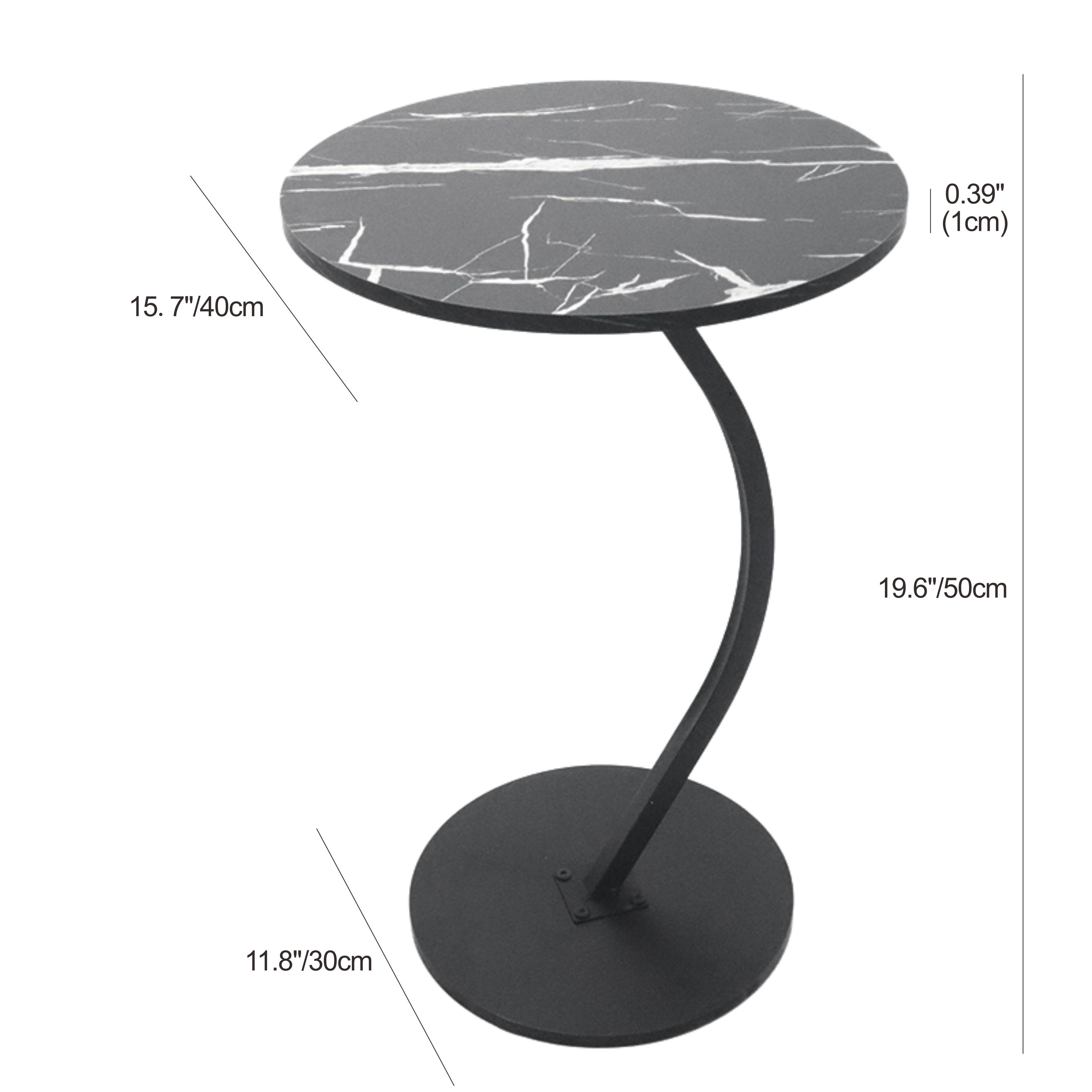 Multi-Color Round Accent Side Table, Modern Minimalist Design That Fits Any Home Aesthetic