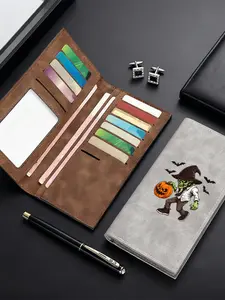 Halloween Themed Long Wallet, Artificial Leather Design, Multiple Card Slots, Large Capacity, & Options