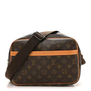 Pre-owned Louis Vuitton Monogram Coated Canvas Shoulder Bags Monogram Reporter PM