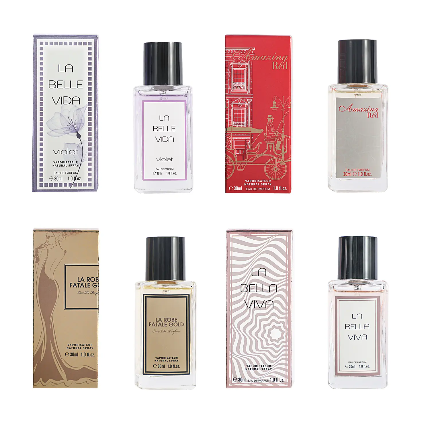 Women's 4-Pc Eau De Toilette Fragrance Set - 30 Ml/1.0 Fl.Oz - Floral, Woody, Fruity, Sweet, Vanilla, Fresh, Musk, Sandalwood Notes - Perfume Gift Set for Date Night, Christmas, Fragrance Sets, Perfume Gift Sets