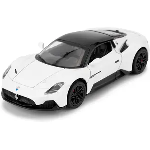 1/32 Maserati MC20 Alloy Model car, Model Toy with Pull Back Function, Toy car That Makes Sound and Bright Light, Model Toy for Collection, Gift for Kids (White)