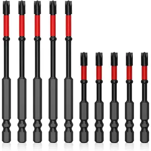 10 Pack Fph2 Impact Screwdriver Bit Set, 65mm & 110mm Slotted Heads 1/4 Inch Hex Shank, Cross Slot Screw Driver Drill Bits Used Electricians
