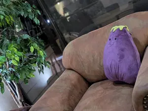 Plush Rush Eggward Eggplant - Large soft plush for kids to adults