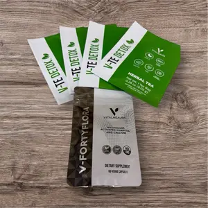 VitalHealth Daily Wellbeing Routine – Digestive Combo with 4 Herbal Tea Bags & V-Fortiflora Probiotic Supplement