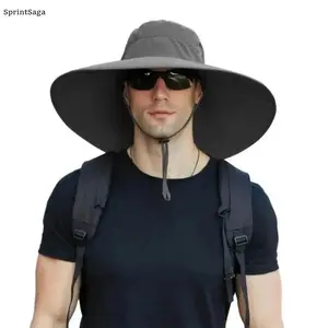 Extra Wide Brim Bucket Hat for Men Women, UPF50 UV Protection Sun Hat, Lightweight Breathable Fishing Hat, Packable Outdoor Hat for Hiking, Camping, Travel, Beach