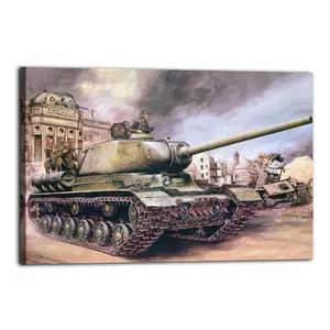 Military Tank Poster Russian IS-1 Poster Decorative Painting Canvas Wall Art Picture Print Modern Family Bedroom Decor