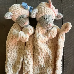 Handmade Custom Crochet Lovey Fox - Soft Orange and White Plush Toy for Personalized Care