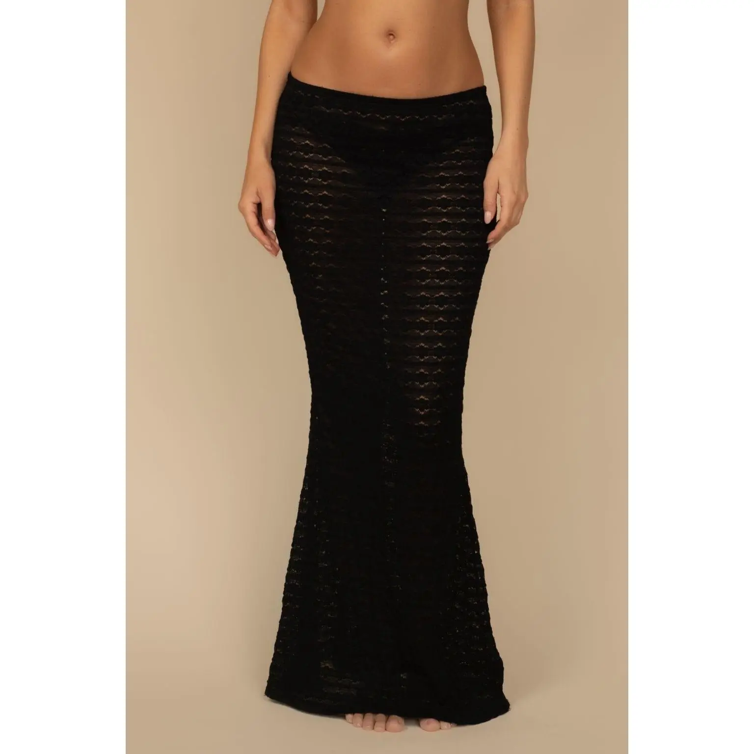 Black Daisy Lace Natalia Skirt