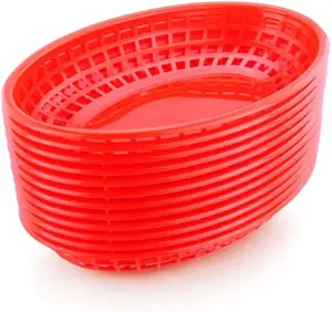 Fast Food Baskets, 9 1/4-Inch x 6-Inch Oval, Set of 12