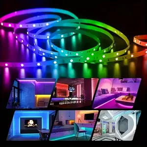 USB Plug LED Strip Light, APP Control, Music Sync Color Changing, Game Room Environment Lamp, 5v Voltage, Home Decor, Party Lighting, Connectivity