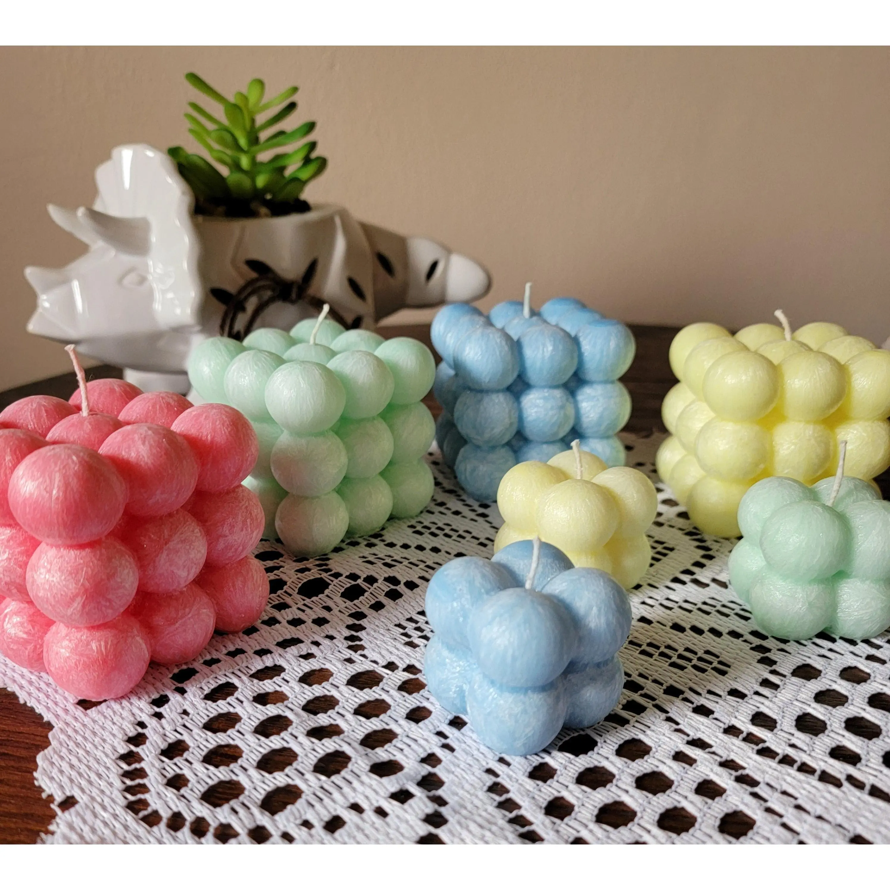 Bubble Cube Unique Candle