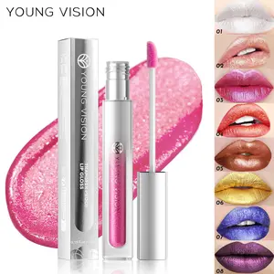 Sparkling Multi-Purpose Pearlescent Lip gloss Liquid Eyeshadow Lip Gloss - Long-lasting non-stick Cup Sparkling Lip Gloss - Facial Highlight Body glitter - Party Stage Makeup - Multi-functional pearlescent makeup