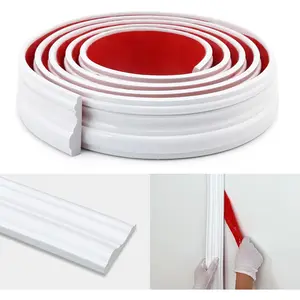 Peel and Stick Wall Molding Trim, Flexible Chair Rail Moulding Strip for Mirror Frame, Wall Protection and  DIY Decoration (118'' x 2.4'')
