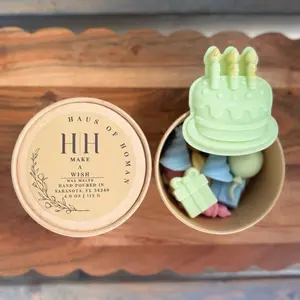 H|H Make a Wish Hand Poured Wax Melts Scoops 4.0 oz | 113 G - Colorful flamingo and pineapple Shaped Coconut Wax Scoop Cups for Cozy Fragrance