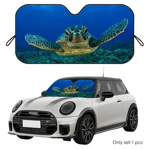 Sea Turtles Sun Visor Stay Cool All Summer | Car Windshield Sun Shade UV Block Heat Reflective Cover | Foldable Easy Storage Universal Fit for Car SUV Truck Interior Protection
