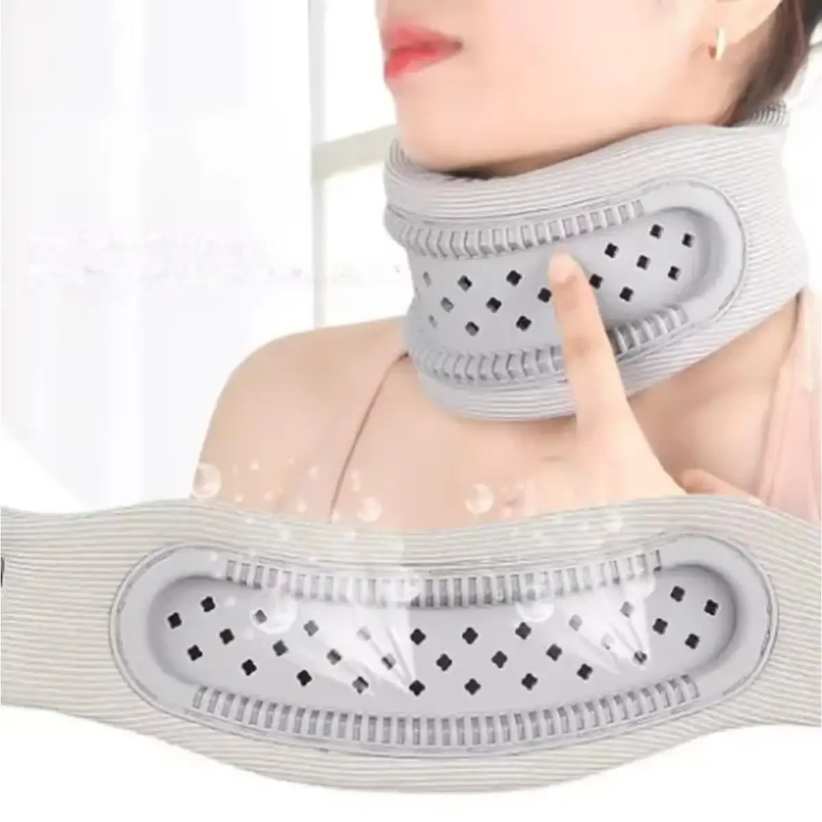 High-Quality Silicone Memory Foam Neck Support Brace, Adjustable Hypoallergenic Cervical Brace for Cleaning, Sleeping Comfort & Daily Relief, Neck Brace, Ergonomic Design