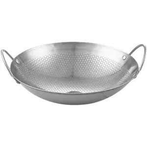 Stainless Steel Wok, Frying Pan with Dual- Handled, Multipurpose Pan for Kitchen and Restaurant, Kitchen Cookware, Household Kitchen Products